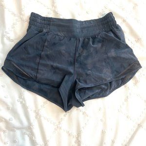 Lululemon Tye Dye Gray Hotty Hot Shorts